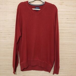 Woolrich 100% Cotton V-neck Pullover Knit Sweater Size XL